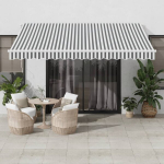 Automatinė i&scaron;traukiama markizė, antracito ir balta, 400x350cm