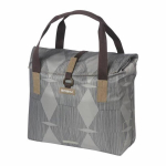 Dviračio &scaron;oninė užpakalinė kuprinė, petne&scaron;os, Basil City Shopper Elegance taupe, de&scaron;inė-kairė 20-26l, tvirtinimas prie bagažinės.