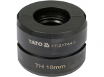 Atsarginė matrica presavimo replėms PEX vamzdžių TH tipo jungtims presuoti 18mm 40Cr YT-21735 YT-217443 YATO