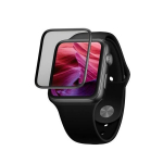 fiksuota 3D viso dangčio grūdinto stiklo apsauga, skirta Apple Watch 40 mm su aplikatoriumi, su viso ekrano klijais, juoda
