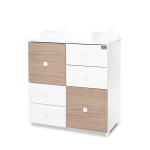 Komoda Lorelli Cupboard New, 2 box, baltos/gintaro spalvos