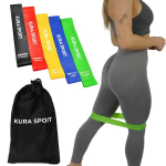 Hop-sport mini pasiprie&scaron;inimo gumų rinkinys, 5 vnt, skirtas klubų treniruotėms su mai&scaron;eliu - Kura Sport