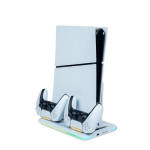 Pagrindas PlayStation 5 - Nenurodyta - Slim - Dvigubas įkroviklis - 3 greičių ventiliatorius - Pasirenkamas RGB