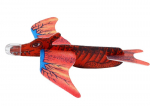 Putplasčio lėktuvas - dinozauras, raudonas