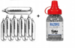 Razorgun plieno Bb &scaron;ratų rinkinys, 4,5 mm, 1500 vnt. + 10 Co2 kapsulių