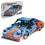Surenkamas modelis Kbox Porsche 911 Gulf 10231, 538 det., pull-back, mėlynas