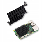 Aliumininis radiatorius Waveshare, skirtas Raspberry Pi 5, juodas