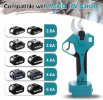 Wingfly akumuliatorinis genėtuvas, elektrinis sekatorius, suderinamas su Makita 18 V akumuliatoriais, be&scaron;epetėlinis variklis, maks. 30 mm pjovimo skersmuo, tinka gėlynams, sodams, &scaron;akoms (mėlynas)
