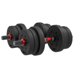 2 in 1 hantelių rinkinys 20 kg reguliuojami hanteliai ir &scaron;tanga profesionalams Dumbbell jėgos treniruotė Juoda, Juoda