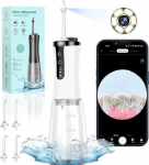 Belaidis ne&scaron;iojamas burnos irigatorius su vaizdo kamera, Vitcoco 1080p Wifi 350 ml įkraunamas dantų du&scaron;as, Ipx7 atsparus vandeniui burnos irigatorius, burnos irigatorius, burnos irigatorius, testo nugalėtojas su 5