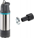 Gardena panardinamas slėginis siurblys 6100/5 inox automatic: automatinis panardinamas slėginis siurblys ir siurbimo žarnos jungtis 25 mm (1 colis)