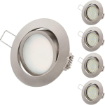 Itin plonas led prožektorius 3.5 w 230 v &scaron;iltai baltas, &scaron;aunus dizainas su nerūdijančio plieno i&scaron;vaizda apvalūs pasukami led įleidžiami prožektoriai, 5 vnt.