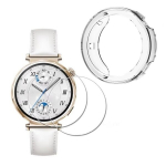 Rinkinys: dėklas + 2 x grūdintas stiklas Huawei Watch GT5 41mm