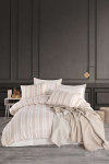 L'essentiel Maison patalynės komplektas Soft Line, 200x220, smėlio/baltos spalvos, 4 dalių