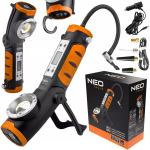 Akumuliatorinis kompresorius / 12v 10 barų žibintuvėlis Led lempa 800lm 4in1 Neo Tools