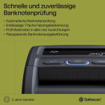 Safescan 155-s automatinis banknotų tikrintuvas greitam banknotų patikrinimui - padirbtų pinigų tikrintuvas su 7 krypčių autentifikavimo patikra - 100% tikslus banknotų tikrintuvas