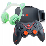 Žaidimų rinkinys Vr akiniai 360 laipsnių 3d Bluetooth pultelis ausinės