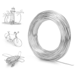Kigniote viela rankdarbiams 2 mm x 30 m aliuminio viela papuo&scaron;alų viela sidabrinė viela rankdarbiams plona ri&scaron;imo viela modeliavimo viela sidabrinė viela papuo&scaron;alams dekoratyvinės dalys "pasidaryk pats" vainikų gamybai