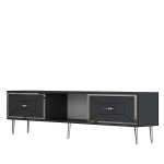 Hanah Home Arno moderni TV spintelė, pilka/sidabrinė, 150 x 40,5 x 29,6 cm