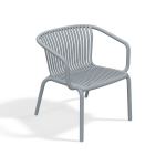 Sodo fotelis Ferne Brene pilkas plastikinis prakti&scaron;ko dizaino