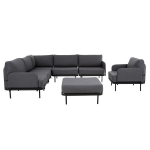 Sodo baldų komplektas &bdquo;Patio Pyrit D053-16EB&ldquo; 7 vietų, pilkas, poliesteris