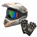 City-bike Motokroso &scaron;almas cross enduro keturračiui lengvas + pir&scaron;tinės + akiniai