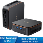 Kompiuteris Blackview MP20 Intel Twin Lake N150 3.6GHz Max 8 GB 256 GB/SSD 2TB, Windows 11 Pro, Wifi 6, 4K UHD - Pilka