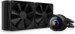 Nzxt Kraken 240 - rl-kn240-b1 - 240 mm aio cpu vandens au&scaron;inimas - 1.54 colio lcd ekranas 240 x 240 - 2 x 120 mm pwm ventiliatoriai - at&scaron;akinis kabelis lengvam montavimui - juodas
