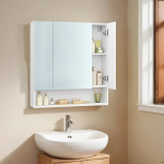 Vonia spintelė, 16,5 x 70 x 75 cm, debesų baltos spalvos, Vannitoakapp, VASAGLE BBK129W01, 16,5 x 70 x 75 cm, Pilvevalge