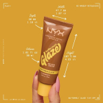 NYX Professional Makeup Buttermelt Glaze Tint, SPF30 fondas iki 12 valandų, Chai Butta