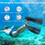 Mizikuu snorkelio plaukmenys, 37&ndash;41 dydžio nardymo plaukmenys atviru kulnu, reguliuojami plaukimo plaukmenys, kelioninio dydžio su tinklelio ki&scaron;ene suaugusiems, skirti pavir&scaron;iniam nardymui ir nardymui, juodi