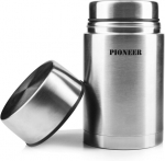 Pioneer vakuuminis, nepralaidus sriubos/maisto termosas, 8 val. kar&scaron;tas, 24 val. &scaron;altas, nerūdijantis plienas, 1000 ml