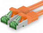 Cat7 tinklo kabelis - cat 7 ethernet kabelis, tinklo / interneto / dsl / modem / router / hub patch kabelis, lan kabelis, raw kabelis, 10 gb/s (s-ftp pimf), patch kabelio rinkinys su rj 45 jungtimi, cat.6a