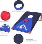 Obovo ne&scaron;iojamas cornhole žaidimas lauke, cornhole mai&scaron;eliai su 8 pupų mai&scaron;eliais ir ne&scaron;iojamu krep&scaron;iu vaikams/suaugusiems, kiemas, veja, paplūdimio žaidimai, stovyklavimas, corn hole paplūdimio žaidimai