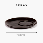 Serax La M&egrave;re Tableware by Marie Michielssen lėk&scaron;tutės | Kavos puodelių padėkliukų rinkinys i&scaron; 4 tamsiai rudos spalvos | Virtuvės reikmenys namų dekoravimui, kavos barui, kapučino puodeliams, espreso puodeliams