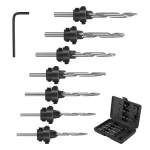 Faankiton 7 grąžtų su įgilinimo galvute rinkinys medienai, įgilinimo grąžtas, medienos įgilinimo grąžtas kietmedžiui su įgilinimo galvute, įgilinimo grąžtų rinkinys, medienos grąžtas su veržliarakčiu