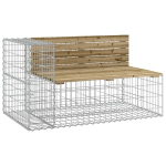Sodo suoliukas，Sodo suolas，Lauko suoliukas, 122x71x65,5cm, pu&scaron;is, gabiono dizaino CFE9519050