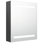 Veidrodinė vonios spintelė su LED ap&scaron;vietimu, pilka, 50x14x60cm CFE8353646