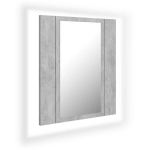 Veidrodinė vonios spintelė su LED, betono, 40x12x45cm, akrilas CFE8229722