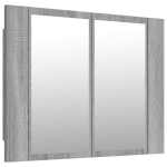 Veidrodinė LED vonios spintelė, pilka, 60x12x45cm, mediena CFE2161267