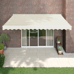 Automatinė i&scaron;traukiama markizė, kreminės spalvos, 4x3m CFE3016787