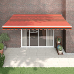 Automatinė i&scaron;traukiama markizė, oranžinė ir ruda, 4,5x3m CFE5097622