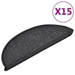Kilimėliai laiptams, 15vnt., antracito spalvos, 56x17x3cm CFE7259719