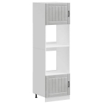 Orkaitės spintelės, 2vnt., Kalmar, betono pilka, mediena CFE471247