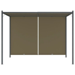Sodo pergolė su įtraukiamu stogu, taupe spalvos, 3x3m, 180g/m&sup2; CFE17588