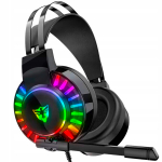 Žaidimų ausinės su mikrofonu ir RGB ap&scaron;vietimu 7.1