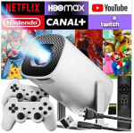 Projektorius Projektorius Projektorius, žaidimų konsolė GameView Pro GVX6 36000 žaidimų, 2 pulteliai, Android, Wi-Fi, Bluetooth, HDMI, 4K
