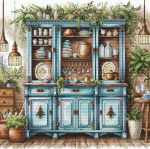 Siuvinėjimo rinkinys AVA stitch. Mėlyna spinta. AVA-P102