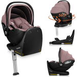 Lionelo Moxie i-Size Set Pink Mauve automobilinė kėdutė su ISOFIX tvirtinimu, 0-13 kg, rožinė