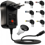 Universalus reguliuojamo stiprumo USB įkroviklis 3-12V 30W su 6 antgaliais